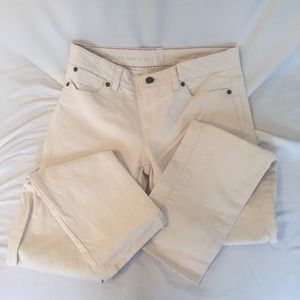 New no tags. Talbots cream canvas jeans size 2
